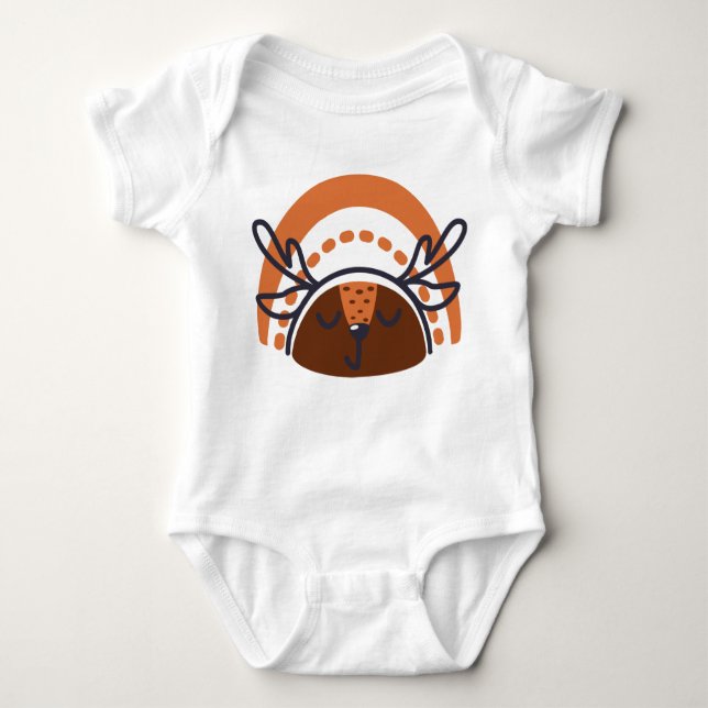 Cute Hjort Baby Bodydräkt Sleeper T Shirt (Framsida)