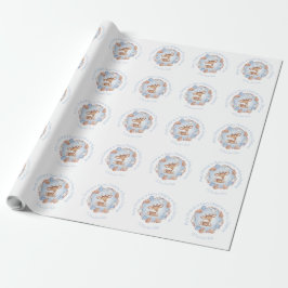 Cute Hjort Boy Jul Wrapping Papper Presentpapper