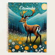 Cute Hjort Flowers Meadow Fantasy