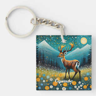 Cute Hjort Flowers Meadow Fantasy
