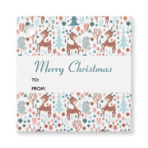 Cute Hjort i julafton Forest Mönster