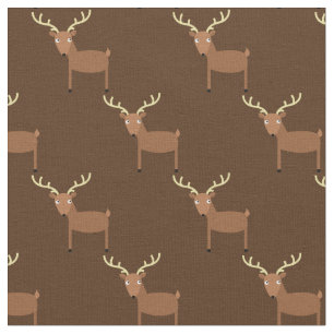 Cute Hjort Kids Baby Nursery Brown Tyg