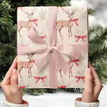 Cute Hjort med Red Bow-Neutralten jul Presentpapper<br><div class="desc">Lägg till lite charm i dina helgdag med den här Cute Hjorten med Red Bow Neutralt Julaftonsarbete Pappert. Med en vidsträckt mönster av hjort i mjuka, neutralt toner, som var och en är försedd med en fin röd båge, blandar detta omfångsrika pappra perfekt ihop ett sött och mysigt jultema. Den...</div>