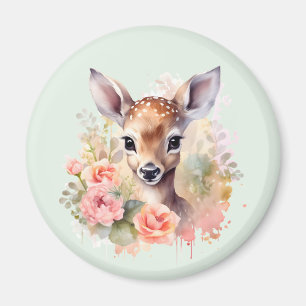 Cute Hjort omgiven av Ro Magnet