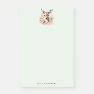 Cute Hjort omgiven av Ro Post-it Block