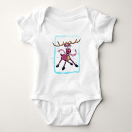 Cute Hjort på is Tecknad för julens helgdagar T-shirt