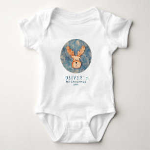 Cute Hjort Reindeer Baby's First jul T Shirt
