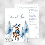 Cute hjort Winter-pojkarna, tack för att du fick k<br><div class="desc">Hjort är nästan här på vintern. Barn duschar tack vare ditt kort,  vattärr söt baby-hjort med vinter-hatt och halsduk av snö-gräs för vintern,  tack vare ditt kort.</div>