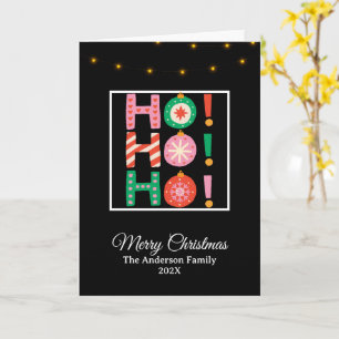 Cute Ho Ho God jul-familjen Namn Kort
