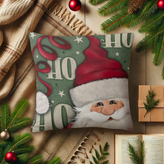 Cute Ho Ho Santa Inspirife Dekorativ kudde (Skapare uppladdad)