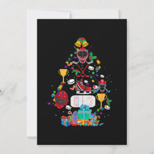 Cute Hockey jul Ornament Träd Funny Gift Boy Julkort