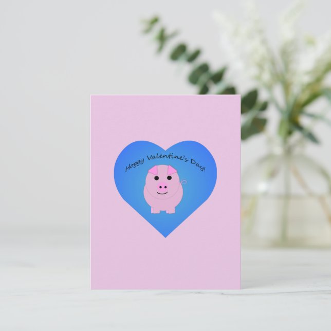 Cute Hoggy Valentindagen Anteckningskort (Stående Fram)