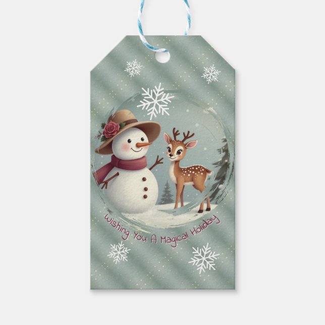 Cute Holiday Designed Hang-style Presentetikett (Framsidan)