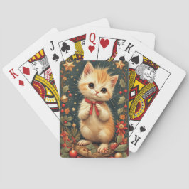 Cute Holiday Kitten Casinokort