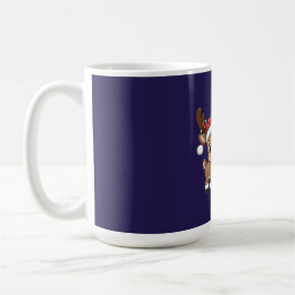 Cute Holiday Reindeer & Snowman Kaffemugg