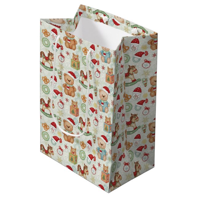 Cute Holiday Toys Gift Bag (Framsidan Vinklad)
