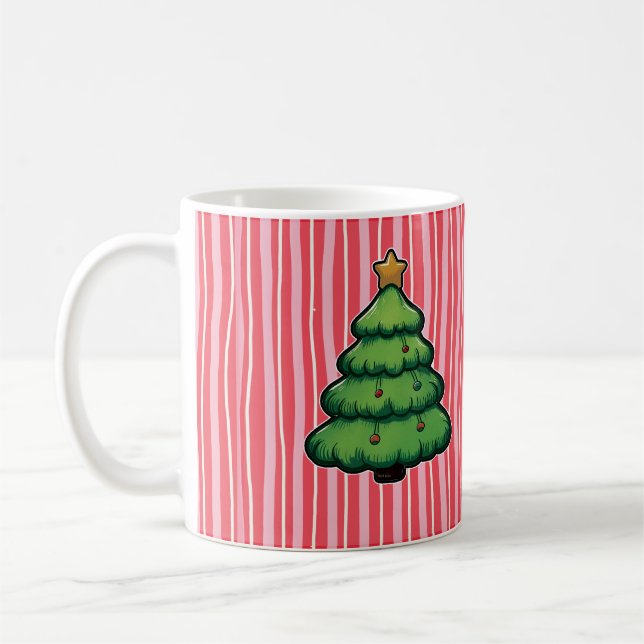 Cute Holiday Tree Coffee Mug Kaffemugg (Vänster)