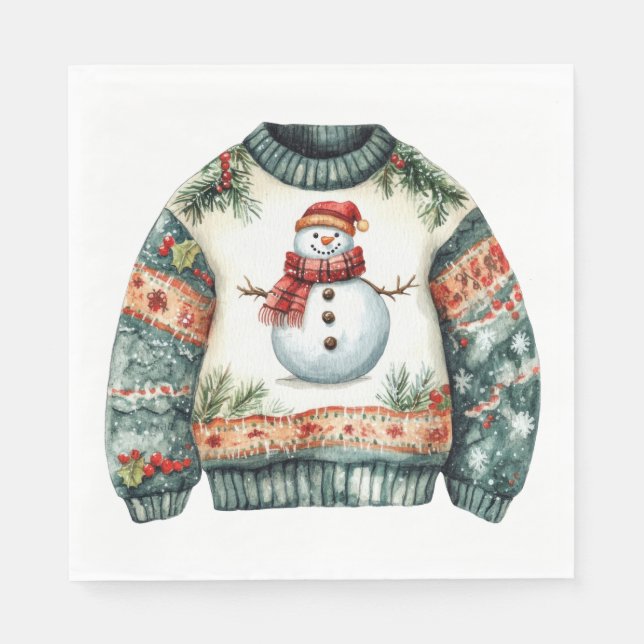 CUTE HOLIDAY WINTER CHRISTMAS SWEATERS PAPPERSSERVETT (Framsidan)