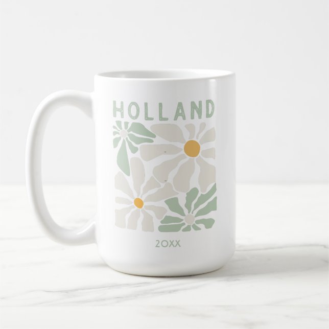 Cute Holland Blommigt Kaffemugg (Vänster)