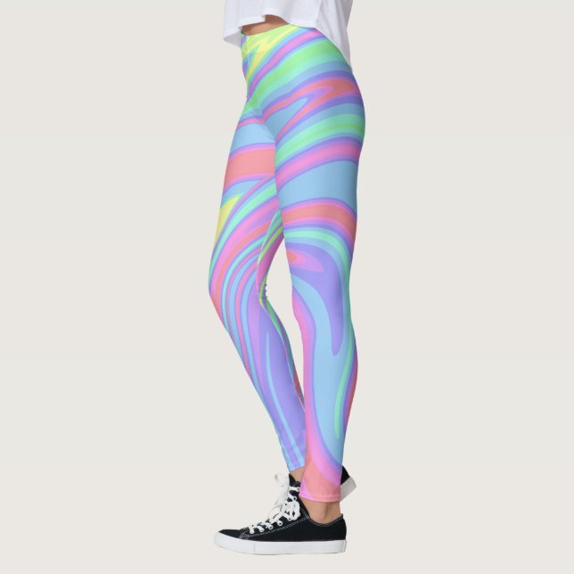 Cute HoloGraph Marble Art Leggings (Vänster)