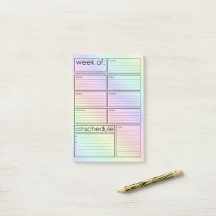 Cute holoGraphics veckomollator Post it® Notes Post-it Block