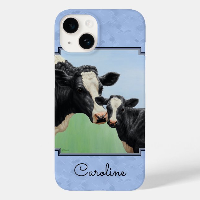 Cute Holstein Calf & Cow Himlar Blue (Baksida)