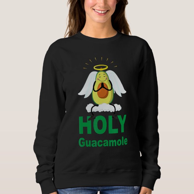 Cute Holy Guacamole Avocado Angel T Shirt (Framsida)