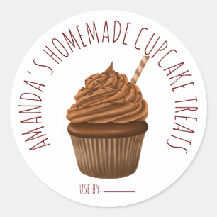 Cute Homemade Muffins Paket Stickers Runt Klistermärke