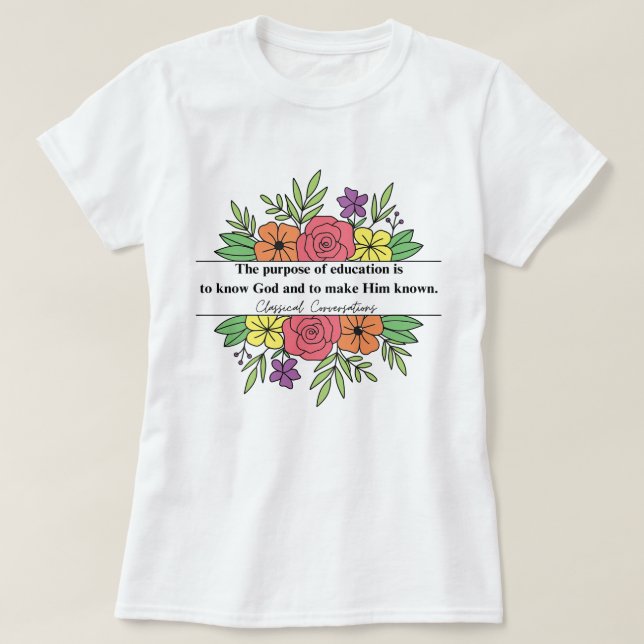 Cute Homeschool CC Conversations Christian T Shirt (Design framsida)
