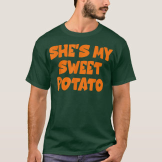 Cute, hon är min sötpotatis. Jag Yam Set Par Tack T Shirt