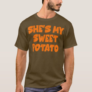 Cute, hon är min sötpotatis. Jag Yam Set Par Tack T Shirt