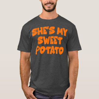 Cute, hon är min sötpotatis. Jag Yam Set Par Tack T Shirt