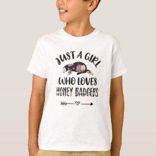 Cute Honey badger Girl Gifts Honey badger Älskare T Shirt