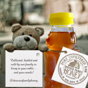 Cute honey Bear Burk Märkre Skep Little Bear Beear Gåvor Etiketter