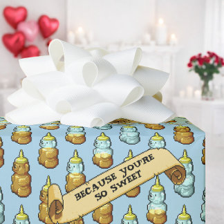 Cute honey Bear för att du är så söt 80-åring Retr Presentpapper