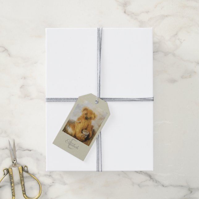 Cute honey Bear Teddy - Handmade Sewing Presentetikett (Med Snöre)