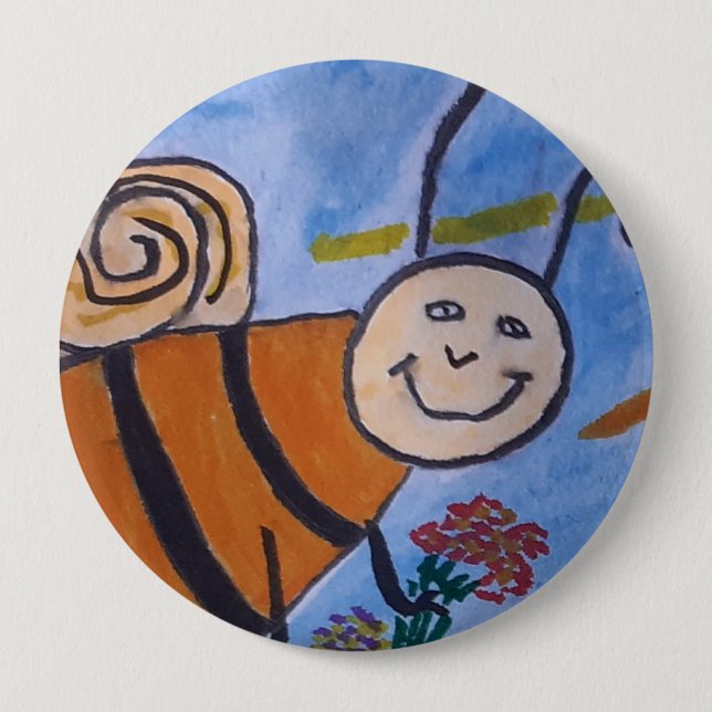 Cute honey Bee Badge Knapp (Framsida)