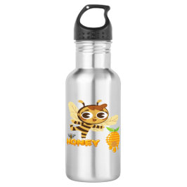 Cute Honey Bee with Dripping Honey Typography Desi
