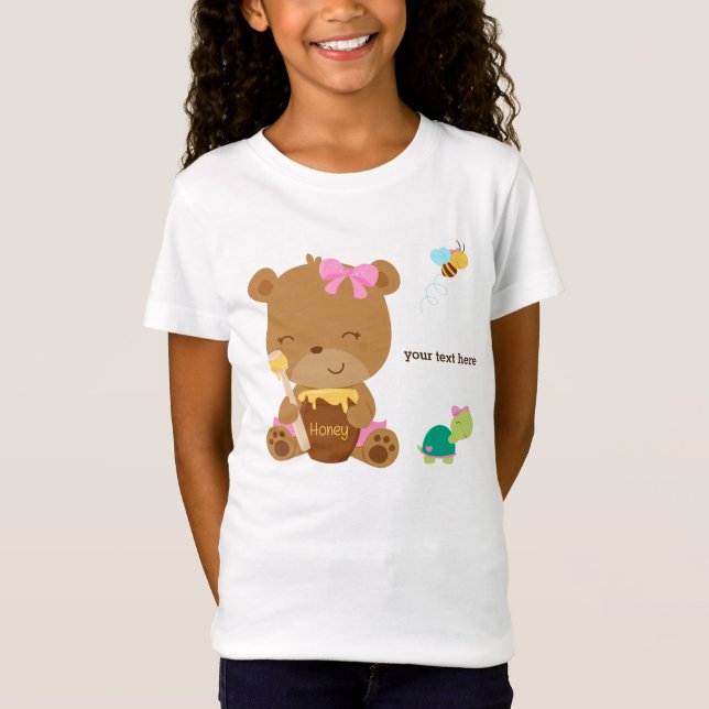 Cute honey-björn tee shirt (Framsida)