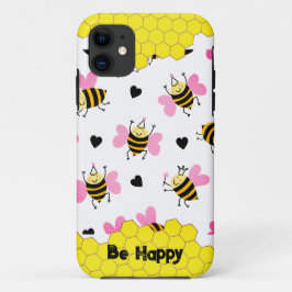 Cute honeybees-comb iphone case