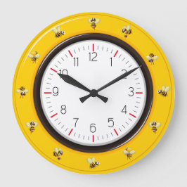 Cute Honeybees Stor Klocka