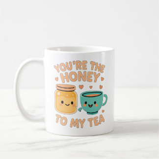 Cute Honung och Tea Kärlek Kaffemugg