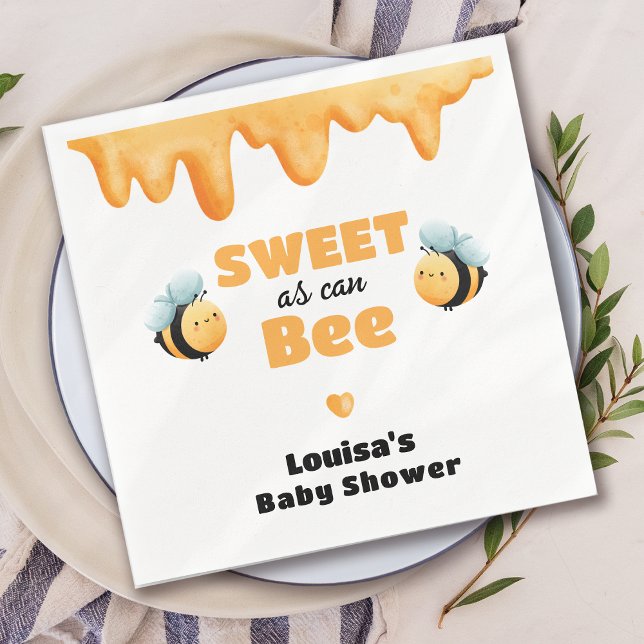 Cute Honung Sweet som kan vara Baby Shower Pappersservett (Skapare uppladdad)