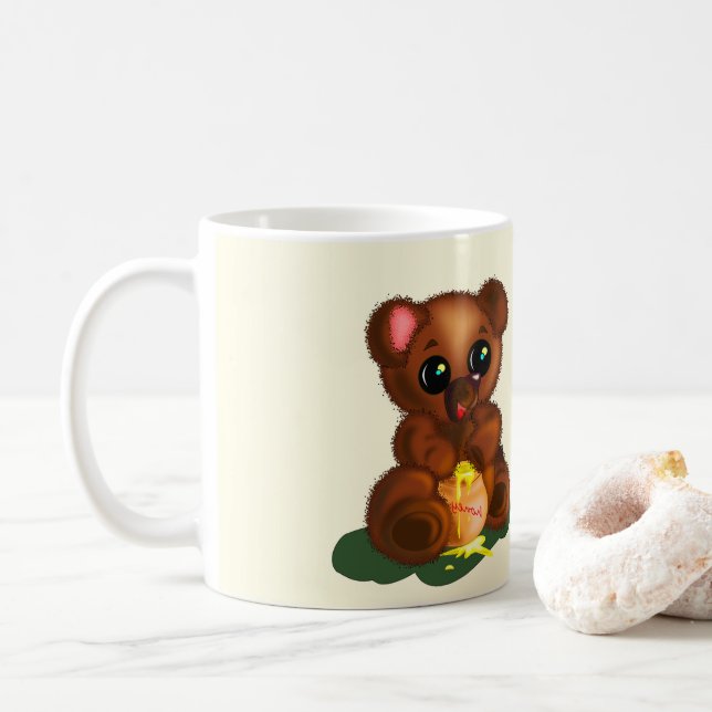 Cute Honungsben Kaffemugg (Med munk)