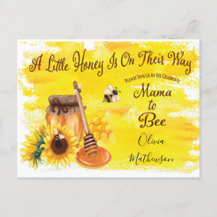 Cute Honungsbi Rustic Gender Neutral Baby Shower Vykort