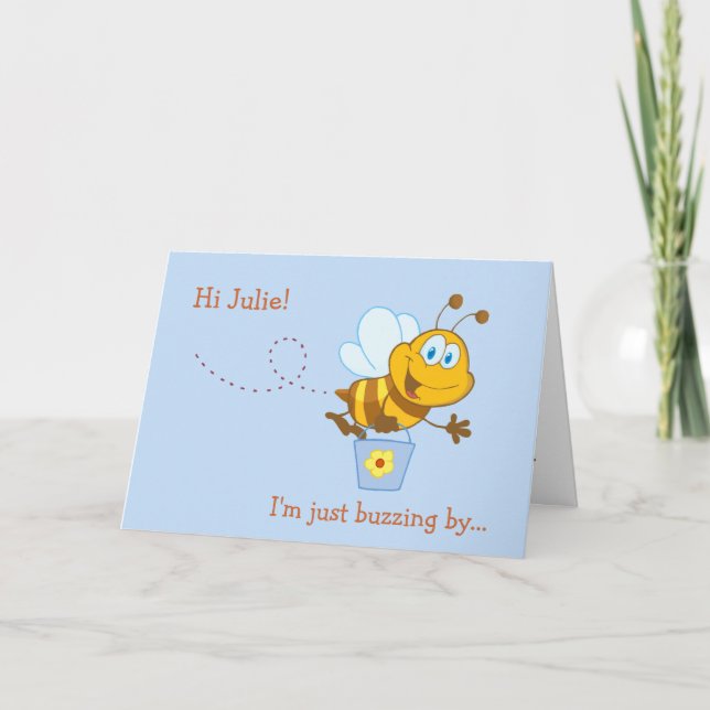 Cute Honungsbin Barn Birthday Card Kort (Framsida)