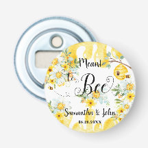 Cute Honungsbin Gult Blommigt Bröllop Meant to Bee