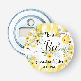 Cute Honungsbin Gult Blommigt Bröllop Meant to Bee Flasköppnare