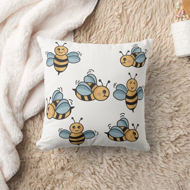 Cute Honungsbin Kudde (Filt)