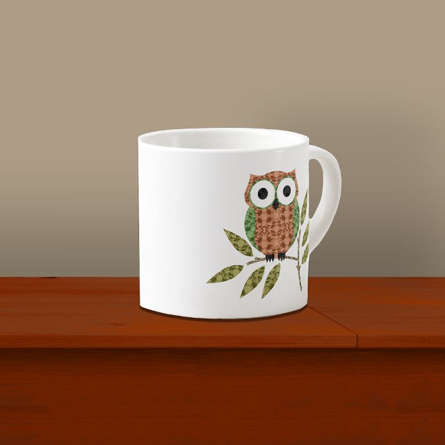 Cute Hoot Uggla Espresso Mugg Espressomugg (Skapare uppladdad)
